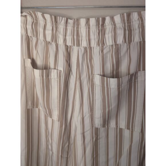 NWT Ann Taylor the Loft cream tan striped resortwear pants M - Picture 5 of 6